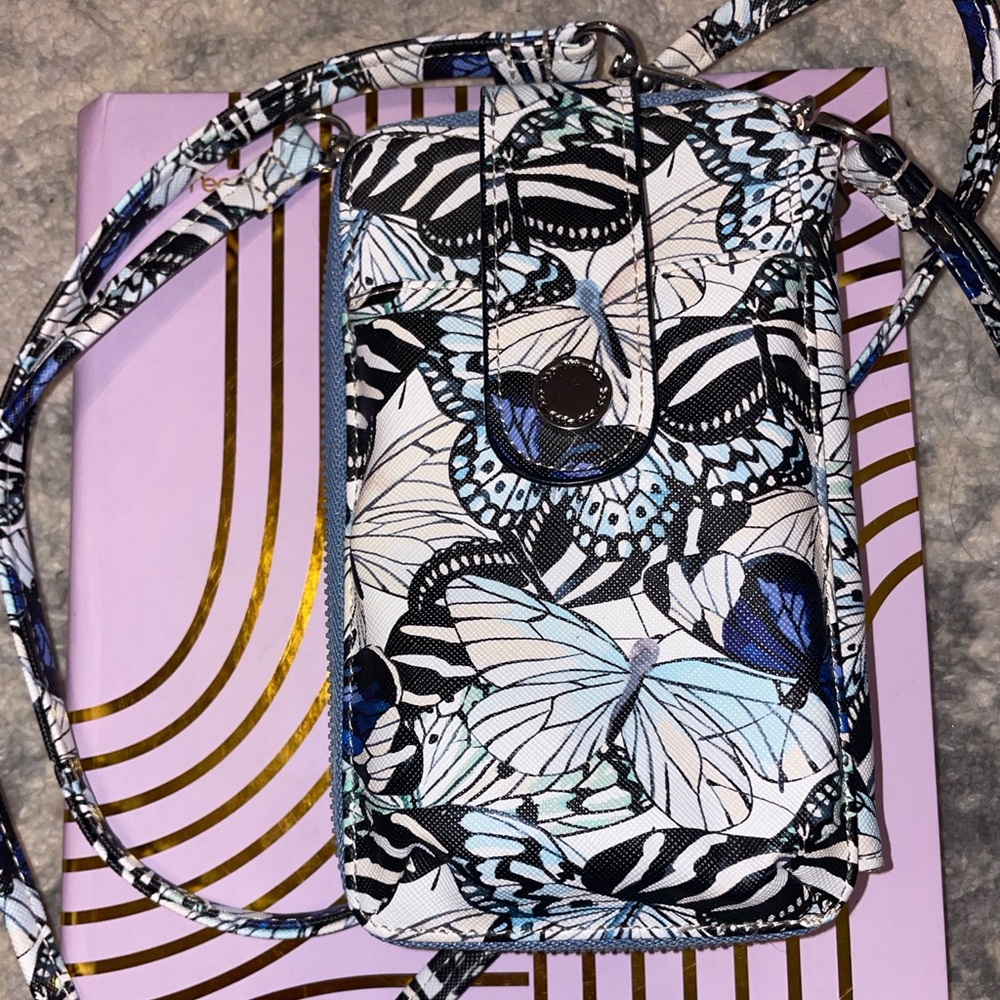 Beautiful Butterfly Print Crossbody Bag